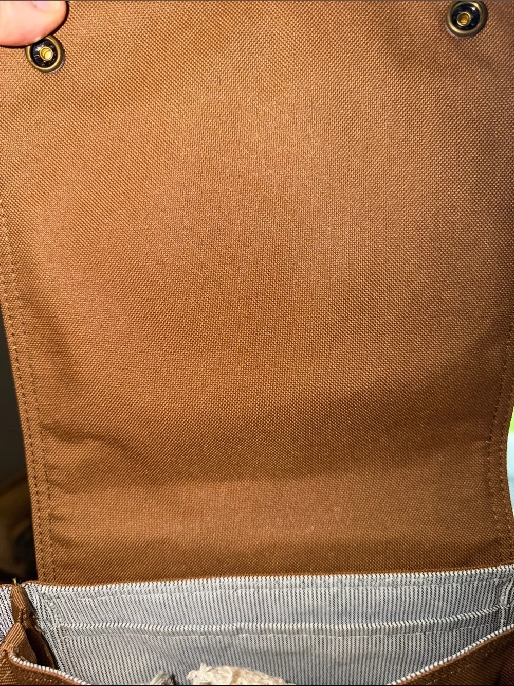 Carhartt Tan and Black Canvas Messenger Bag
